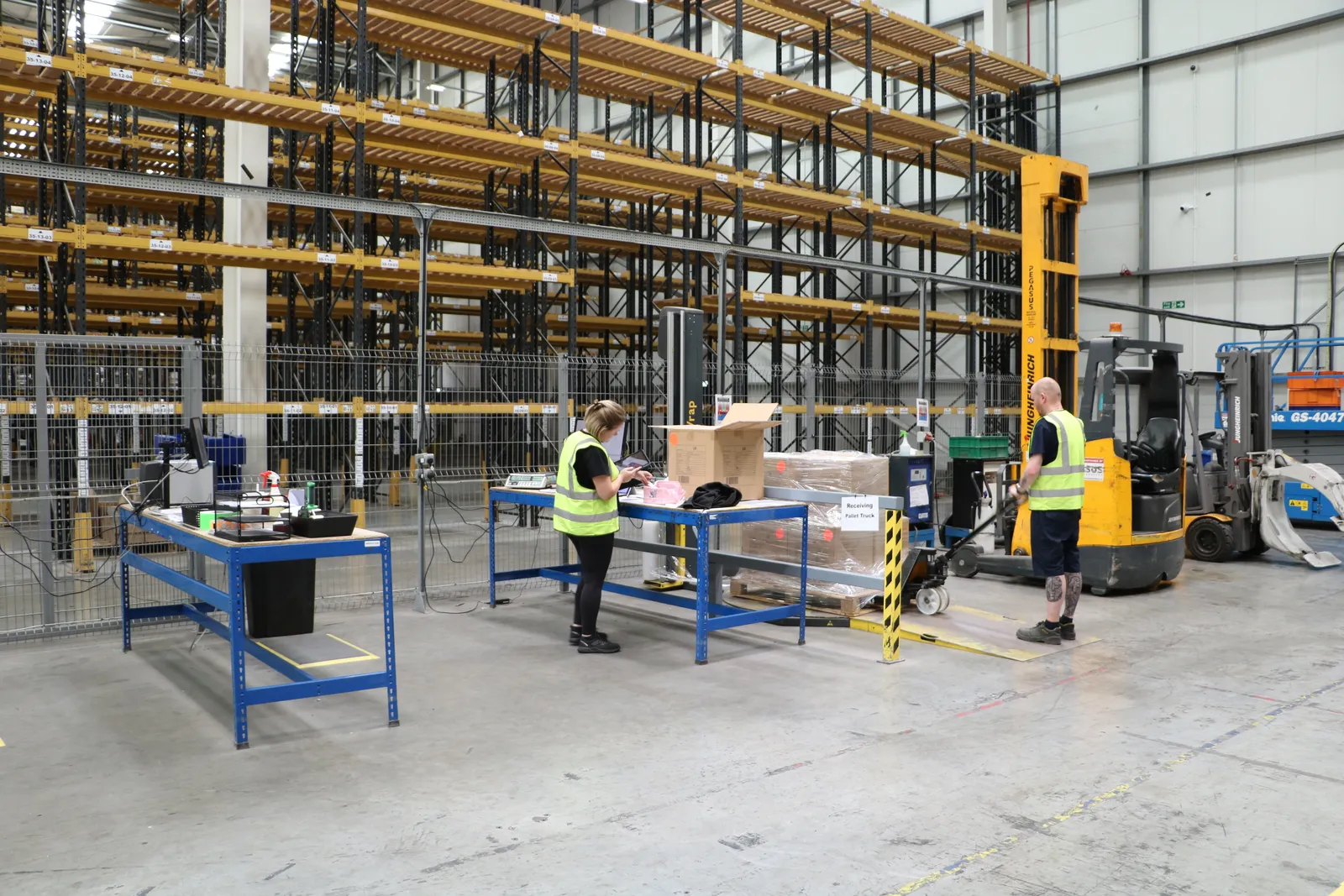 HMRC approved bonded warehouse interior with racking at Launch Fulfilment UK Seaham